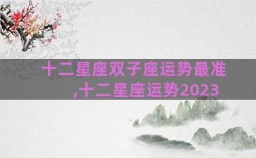 十二星座双子座运势最准,十二星座运势2023 十二星座双子座运势最准,十二星座运势2023