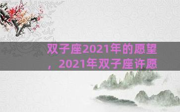 双子座2021年的愿望，2021年双子座许愿