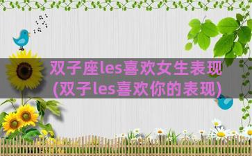 双子座les喜欢女生表现(双子les喜欢你的表现)