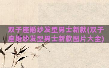 双子座婚纱发型男士新款(双子座婚纱发型男士新款图片大全)