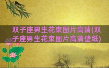 双子座男生花束图片高清(双子座男生花束图片高清壁纸)