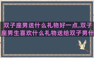 双子座男送什么礼物好一点,双子座男生喜欢什么礼物送给双子男什么礼物最好