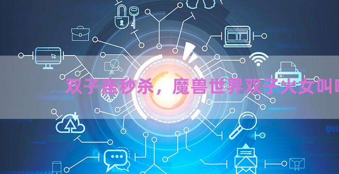 双子座秒杀，魔兽世界双子火女叫啥