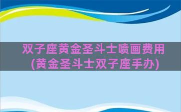 双子座黄金圣斗士喷画费用(黄金圣斗士双子座手办)
