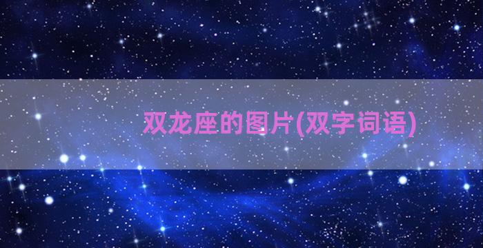 双龙座的图片(双字词语)