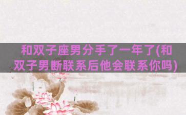 和双子座男分手了一年了(和双子男断联系后他会联系你吗)