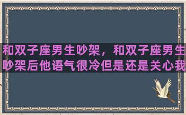 和双子座男生吵架，和双子座男生吵架后他语气很冷但是还是关心我