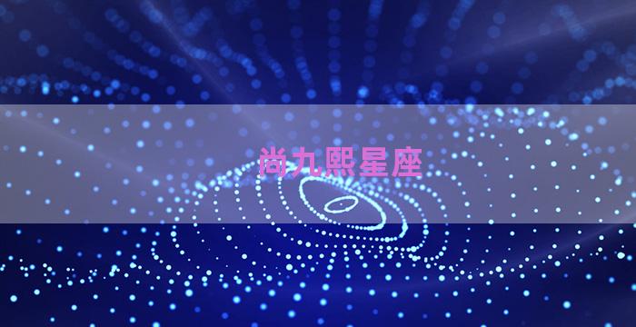 尚九熙星座