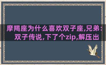 摩羯座为什么喜欢双子座,兄弟:双子传说,下了个zip,解压出一个15m的apk,和一个700多m的obb文件