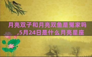 月亮双子和月亮双鱼是冤家吗,5月24日是什么月亮星座